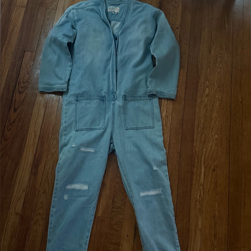 Sandrine rose by free people denim jumpsuit
